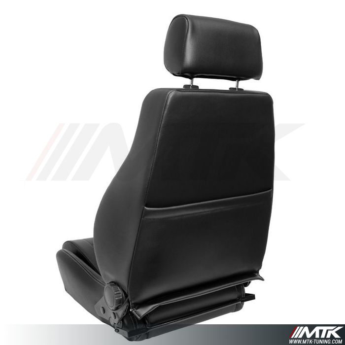 Siège Baquet Auto-STYLE 'Classic' Noir - Dossier Fixe - Inclut Glissières - 6,2kg